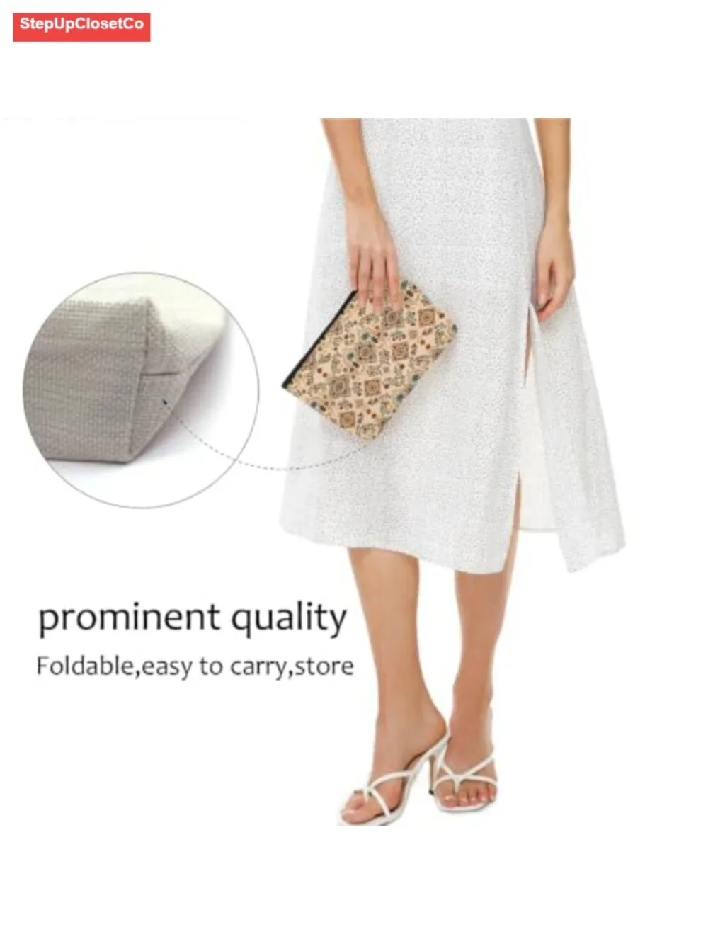 Boho Floral Cosmetic Bag Zipper Pouch Travel Makeup Organizer for Women